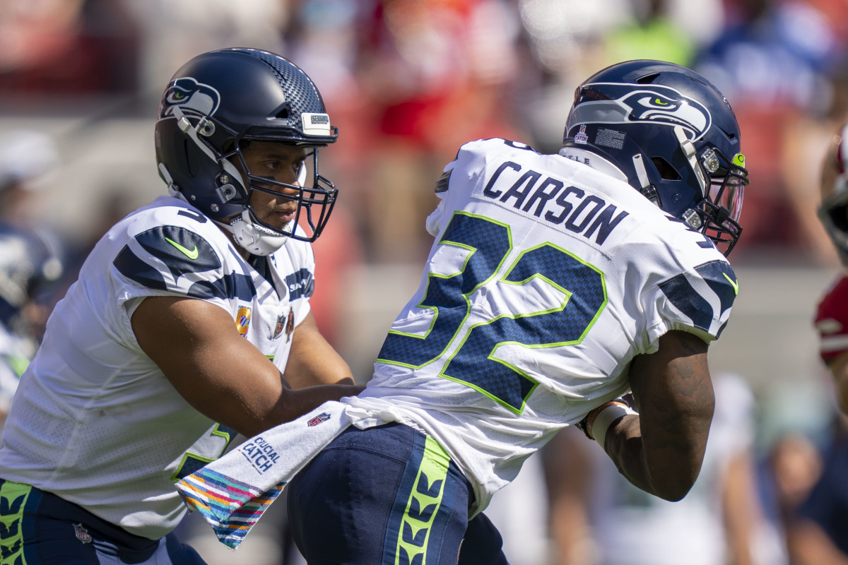 Russell Wilson Chris Carson